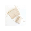 Krem Renk Bağcıklı Ham Bez Kese, 10x15 cm Boyutunda 10 Adet