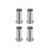 Krom Metal Baza Koltuk Kanepe Ayağı, 12 cm, İnce Dişli