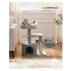 Küçük Kedi Ağacı Tırmalama Direği, 68 cm Açık Gri Renk