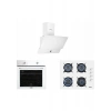 Kumtel Home Beyaz Cam Ankastre Set