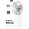 Kumtel KTF-290 Beyaz Vantilatör 16 (3p)