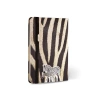 Lastikli Zebra Desenli Çizgili Kumaş Defter