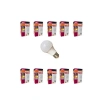 LED Ampul, 8.5W Güç, 2700K Sıcak Sarı Işık ile Enerji Tasarruflu 10lu Paket