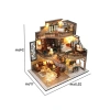 LED Işıklı Ahşap Villa Yapma Seti - DIY Hobi Kiti