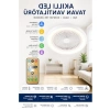 LED Tavan Vantilatörü, 3 Kademe Fan ve Zaman Ayarlı Modern Aydınlatma