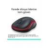 Logitech M185 Kablosuz Kırmızı Mouse