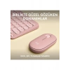 Logitech Pebble 2 Set Çoklu Cihaz Özellikli Sessiz Kablosuz Türkçe Q Klavye ve Mouse Seti - Pembe