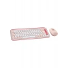 Logitech Pop Icon Kablosuz Bluetooth Sessiz Türkçe Q Klavye ve Mouse Seti, Pembe
