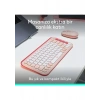 Logitech Pop Icon Kablosuz Bluetooth Sessiz Türkçe Q Klavye ve Mouse Seti, Pembe