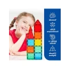 Magnetic Tiles Manyetik Yapı Blokları 72 Parça 3D Steam Eğitici Çocuk Oyuncağı ve Inşa Seti