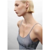 Mango Açık Sırtlı Lurex Elbise