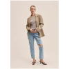 Mango Dekoratif Yırtıklı Bol Paça Jean