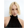 Mango Halter Kadife Elbise