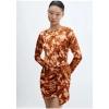 Mango Kısa Batik Dökümlü Elbise