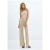 Mango Lurex Örgülü Geniş Paça Pantolon