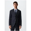 Mango Man Slim Fit Kareli Takım Blazer