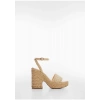 Mango Raffia Örgülü Sandalet