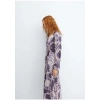 Mango Saten Batik Elbise