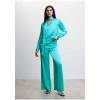 Mango Saten Palazzo Pantolon