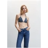 Mango Yapay elmaslı denim üst