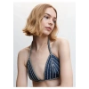 Mango Yapay elmaslı denim üst