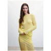 Mango Yarı Şeffaf Örme Etek