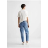 Mango Yırtık düz jean pantolon