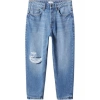 Mango Yırtık düz jean pantolon