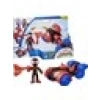 Marvel Spidey And His Amazing Friends Miles spin Morales Techno-Racer Aksiyon Figürü ve Oyuncak Aracı