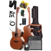 Masif Ağaç Elektro Akustik Gitar Seti 50W Amfi ile