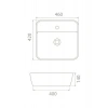 Mat Gri One 46X42 Lavabo (Batarya Delikli)