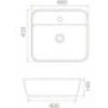 Mat Gri One 46X42 Lavabo (Batarya Delikli)
