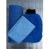 Mavi Mikrofiber Yıkama & Kurulama Seti - Yıkama Eldiveni ve Cam Bezi