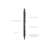 Mekanik Kurşun Kalem, Mat Siyah Renk, 0.7 mm Uç