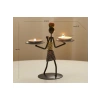 Metal Ferforje Figürlü Tealight Mumluk | Ev Dekoru