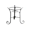 Metal Standlı Cam Gazing Küre, 25,4 cm, Siyah