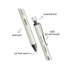 Metal Versatil Kalem, 0.7 mm Uç ile Beyaz Renk