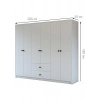 Metalia Gm 069 Delüx 6 Kapı 2 Çekmeceli Düğme Kulplu Gardırop