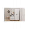 Metalia Gm 070-B Novado Siyah Kulplu Ayaklı Aynalı Gardırop