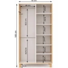 Metalia Gm 1002 2 Kapaklı Ayaklı Bohem Gardırop