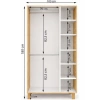 Metalia Gm 1003 3 Kapaklı Ayaklı Bohem Gardırop