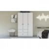 Metalia Gm 854 Home 3 Kapılı 2 Çekmeceli Düğme Kulplu Gardırop