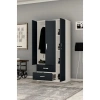 Metalia Gm 858 Modena 3 Kapılı 2 Çekmeceli Beyaz Antrasit Gri Gardrop