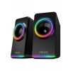 Mikado MD-182 2.0 3W*2 Siyah Rgb Aydınlatmalı USB + 3.5mm USB 5V Speaker Hoparlör
