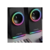 Mikado MD-182 2.0 3W*2 Siyah Rgb Aydınlatmalı USB + 3.5mm USB 5V Speaker Hoparlör