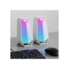 Mikado MD-188 2.0 5W*2 Bluetooth Beyaz RGB Aydınlatmalı + USB Kablo USB 5V Speaker Hoparlör