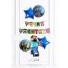 Minecraft Konsept Doğum Günü Seti Happy Bithday Banner ve 5li Balon Seti