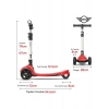 Mini Cooper Lisanslı 3 Tekerlekli Katlanabilir Ayarlanabilir Işıklı 50 kg Taşıma Kapasiteli Scooter Kırmızı