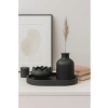 Minimalist Lotus Kase ve Çizgili Vazo Seti - 3lü El Yapımı