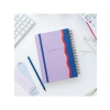 Minimalist Tasarımlı A5 Spiralli Düz Not Defteri - Lila Renk